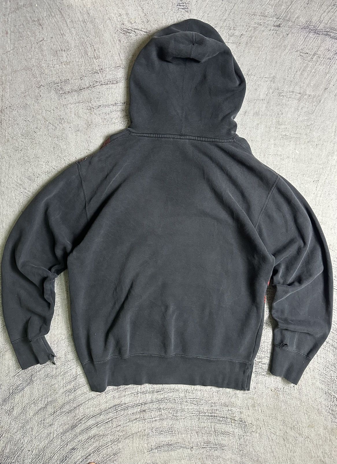 Fox Racing × Vintage Vintage Fox Racing Big Logo Pullover Hoodie Thrashed Size US L / EU 52-54 / 3 - 11 Thumbnail
