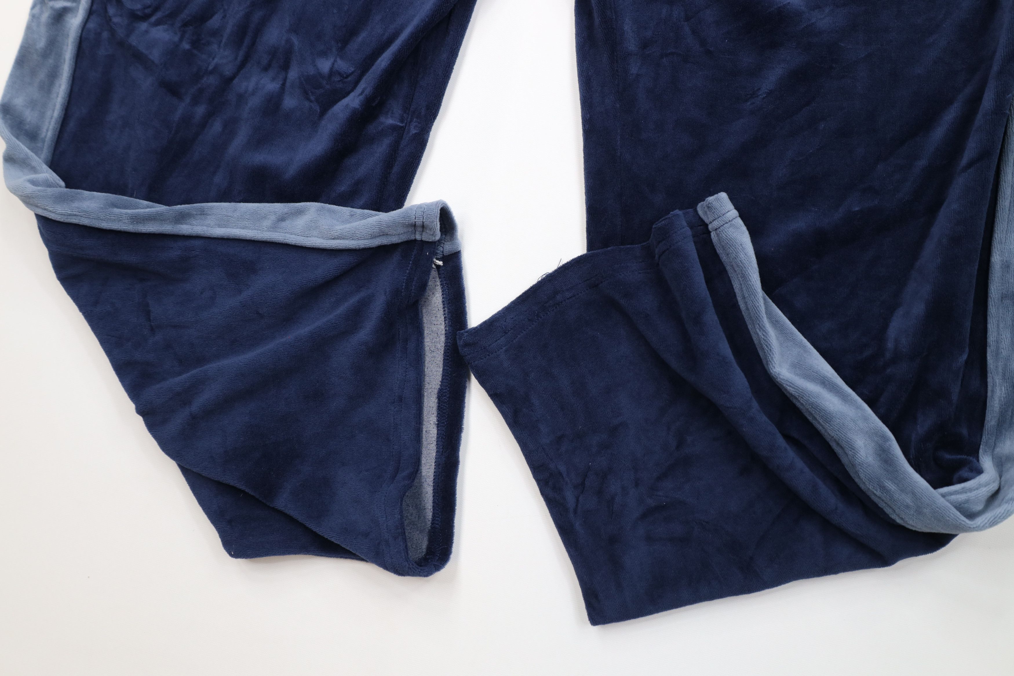 Vintage Vintage 90s Y2K Streetwear Block Wide Leg Velour Pants Blue Size US 44 / EU 60 - 5 Thumbnail