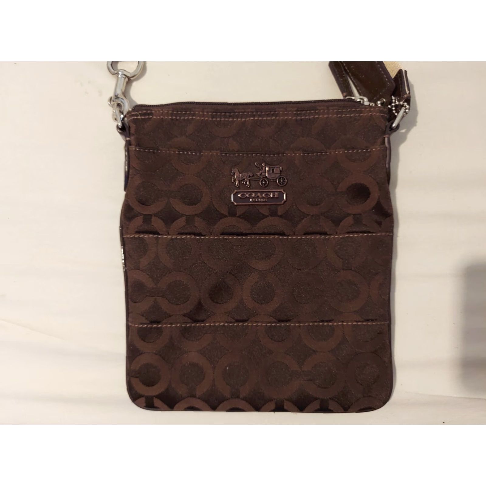 Coach Coach Crossbody Purse Handbag Brown Canvas Women Size ONE SIZE - 5 Thumbnail