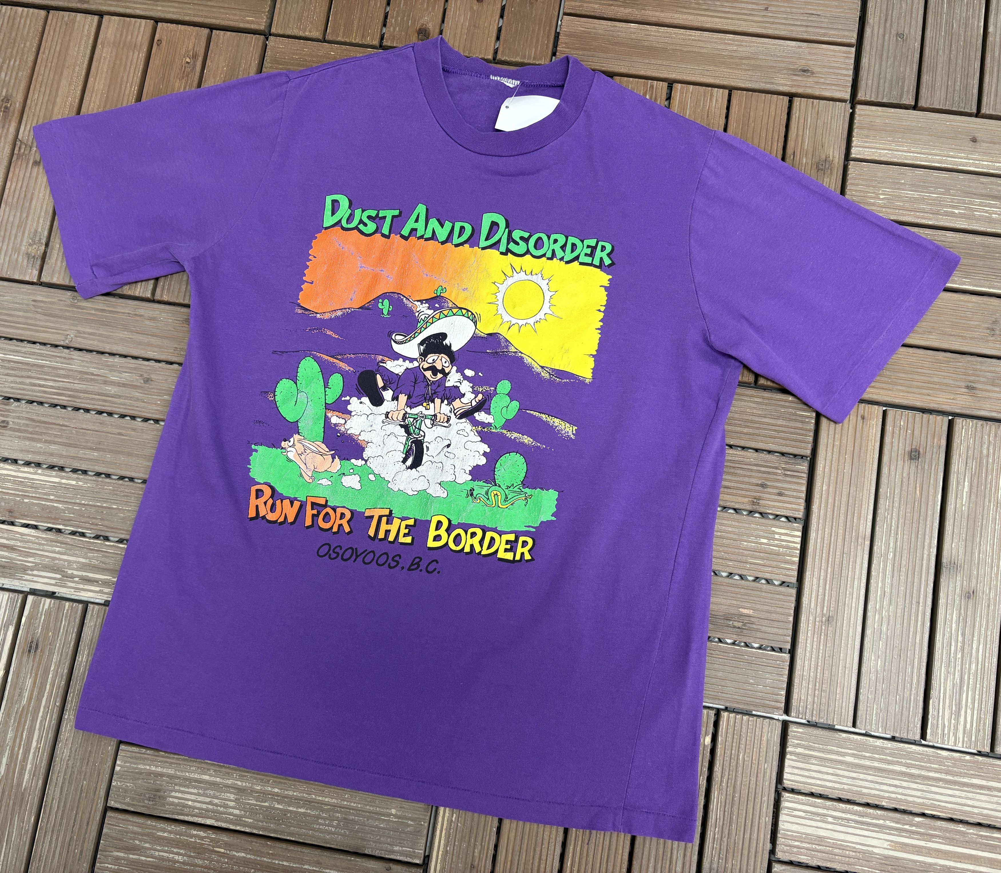 Vintage Run For The Border Osoyoos, BC Vintage Purple Tee Size US L / EU 52-54 / 3 - 3 Thumbnail