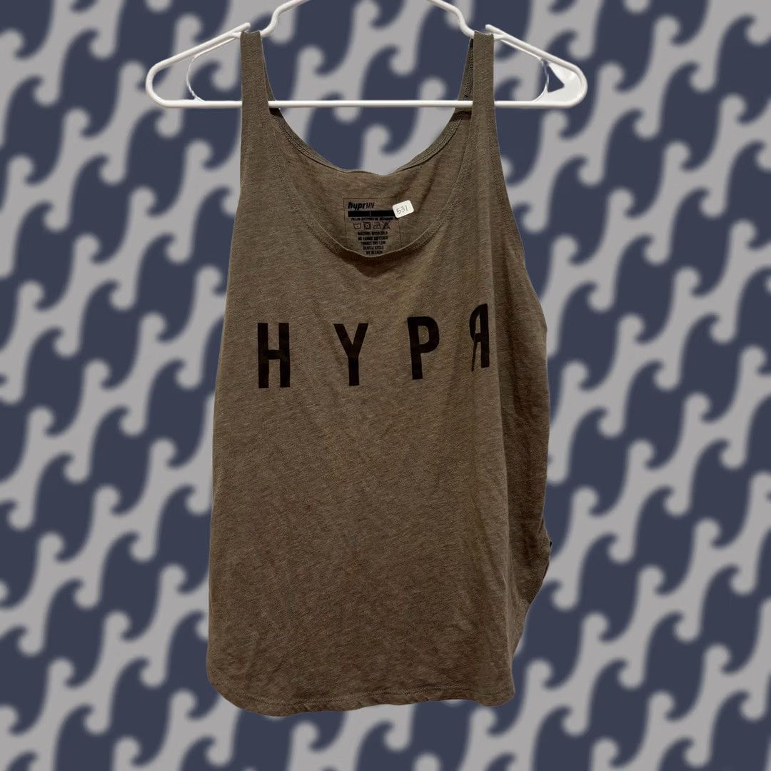 Vintage HyprMV Mens Tank Top Brown Heathered Sleeveless Gym Shirt Size L Graphic Size US L / EU 52-54 / 3 - 1 Thumbnail