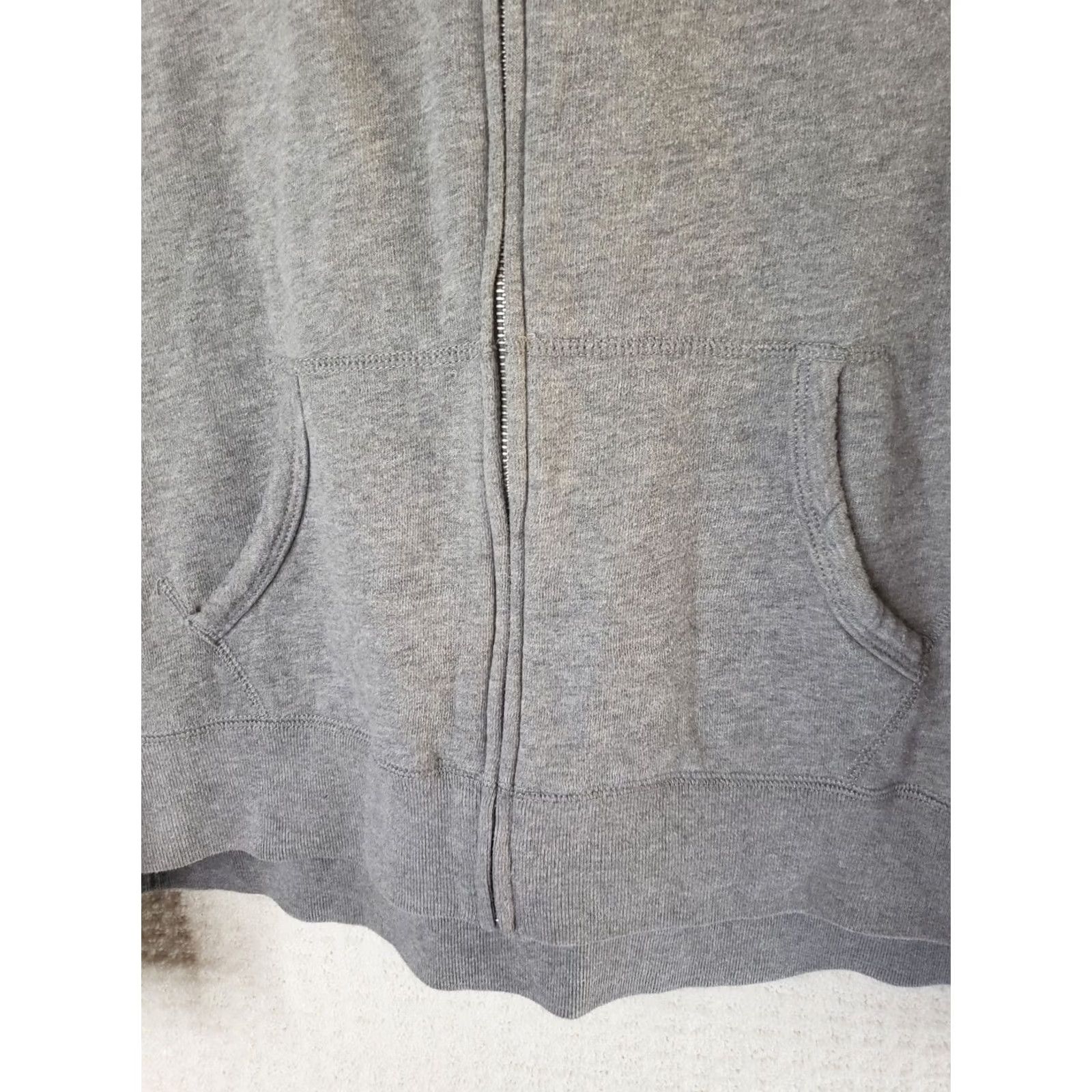 Polo Ralph Lauren Polo Ralph Lauren Hoodie Women's M Grey Jersey Zip Up Pockets Loose Fit Full Zip No Drawstring Size M / US 6-8 / IT 42-44 - 3 Thumbnail