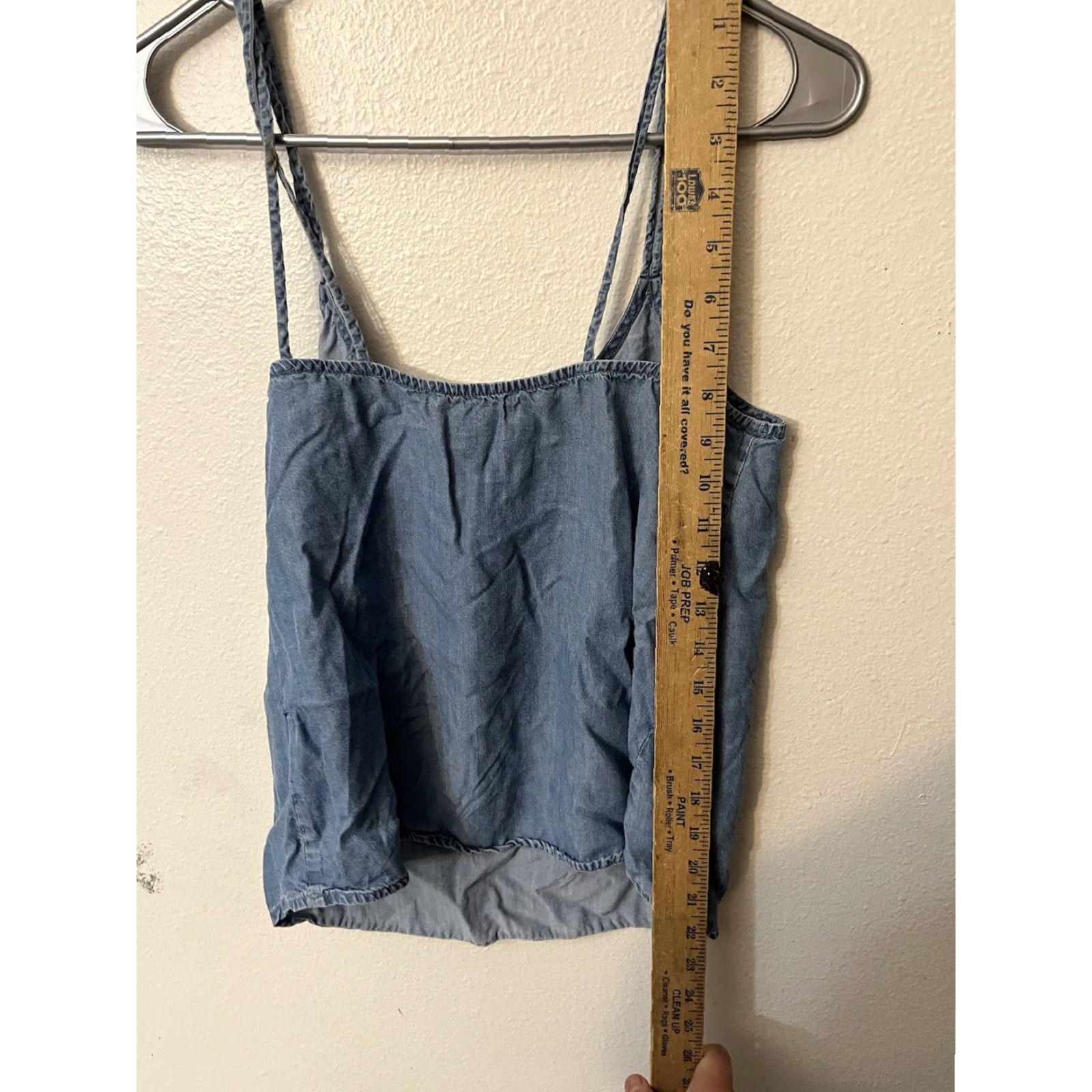 Anthropologie VINTAGE Cloth & Stone Tank Top Chambray Tencel Women XS Blue Adult Tank 100% Tencel Chambray, 90s/Anthropologie-inspired Women’s Clothing Size XS / US 0-2 / IT 36-38 - 4 Thumbnail