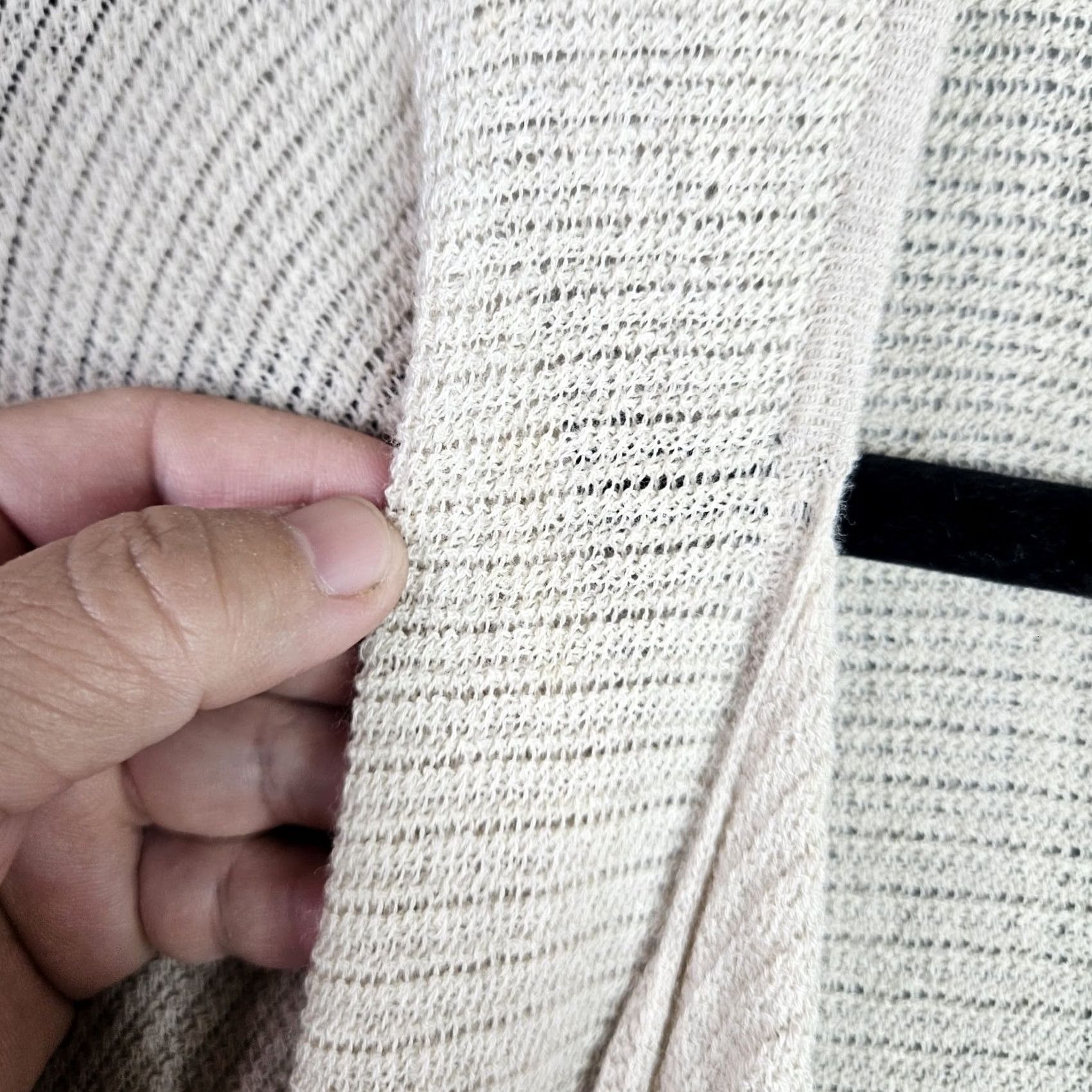 Eileen Fisher Eileen Fisher Women's Cardigan Open Front Long Sleeve Size XL Beige Wool Knit Modern Seasonal Regular Mens? Size XL / US 12-14 / IT 48-50 - 7 Thumbnail