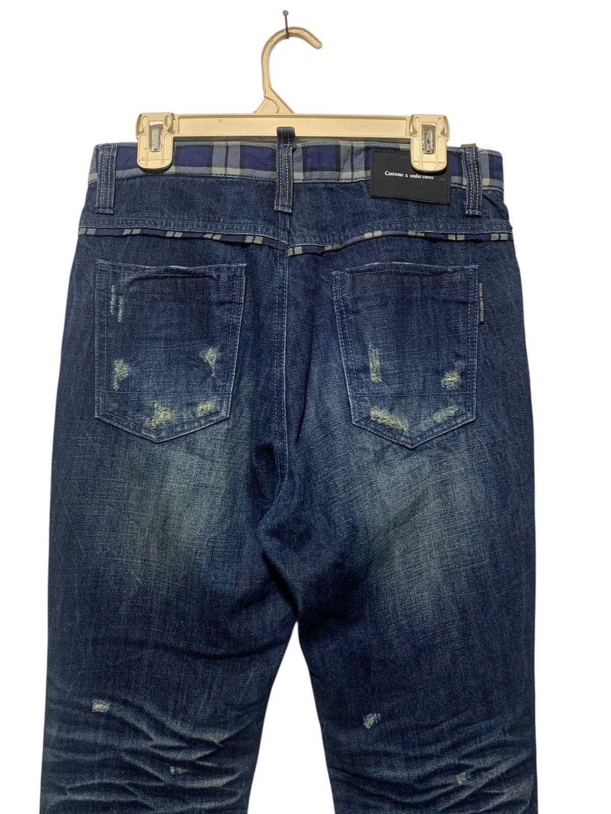 Undercover × Vintage Costume x Undercover distressed check waist jeans Size US 31 - 9 Thumbnail