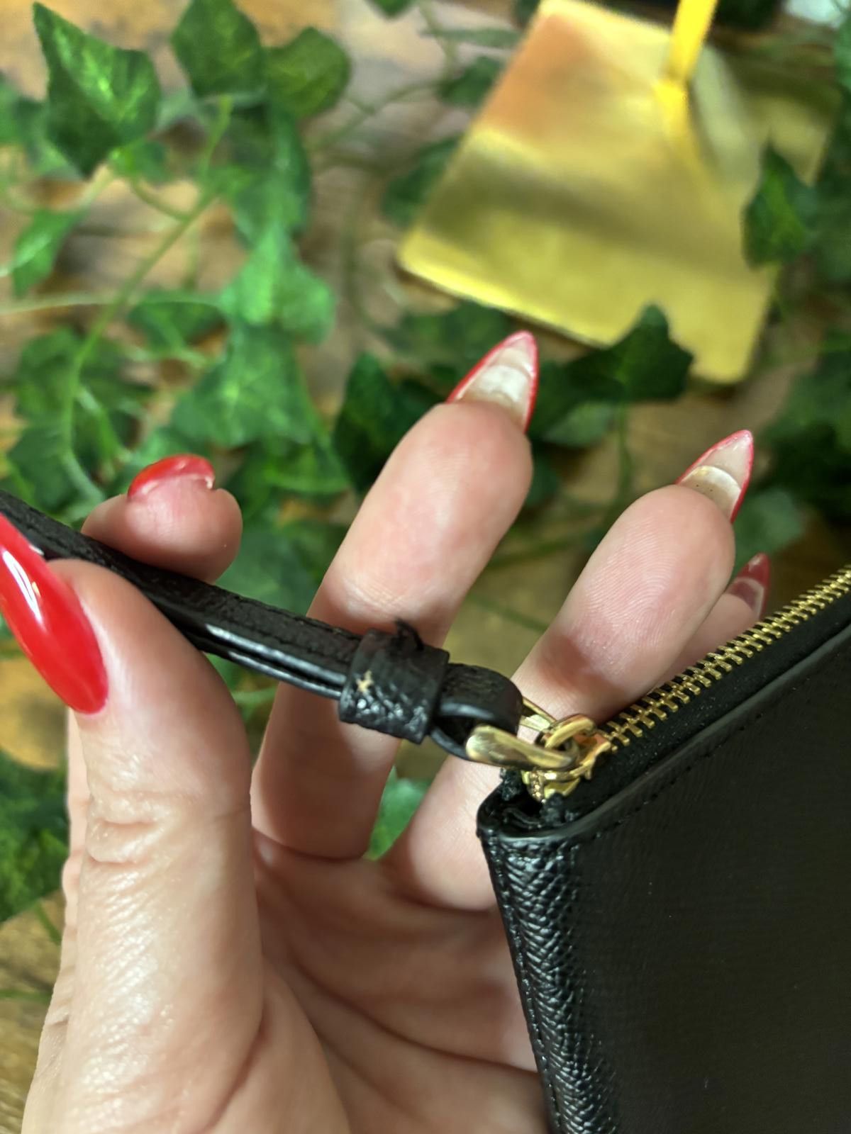 Coach Coach Black Pebbled Wristlet Size ONE SIZE - 3 Thumbnail