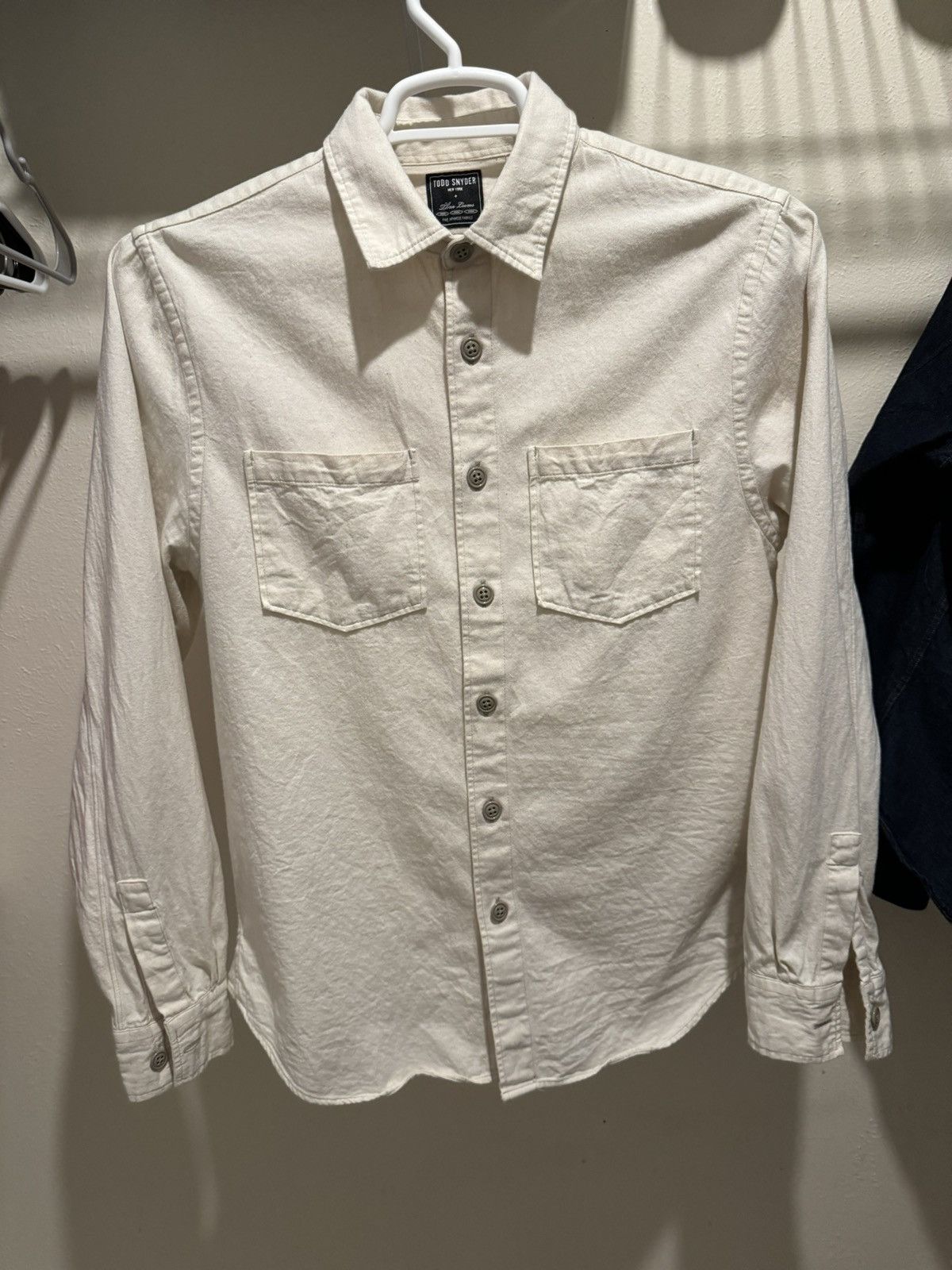 Todd Snyder Todd Snyder Japanese Chambray Overshirt Off-White | Grailed