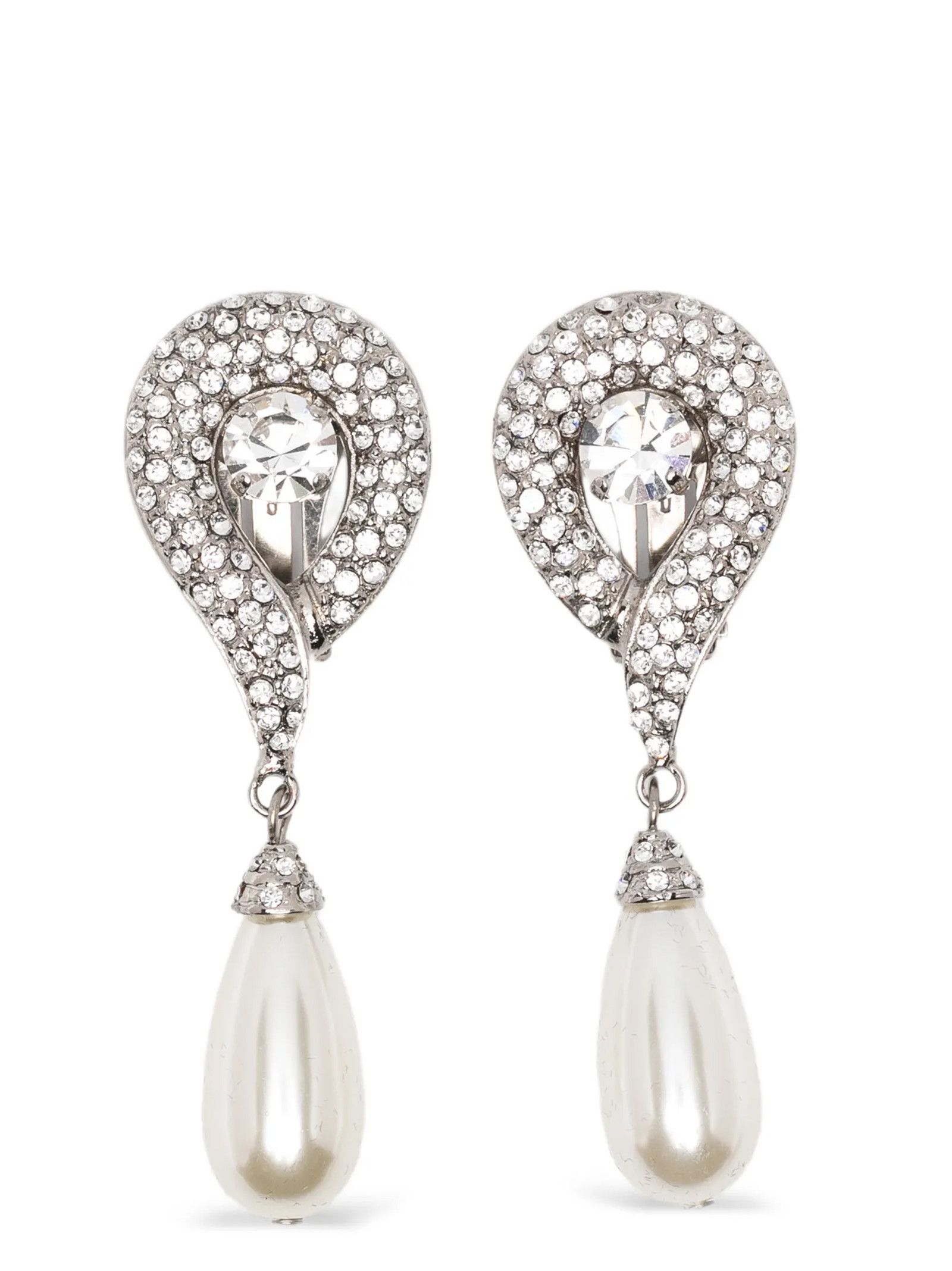 Alessandra Rich Pendant pearl earrings Size ONE SIZE - 1 Thumbnail
