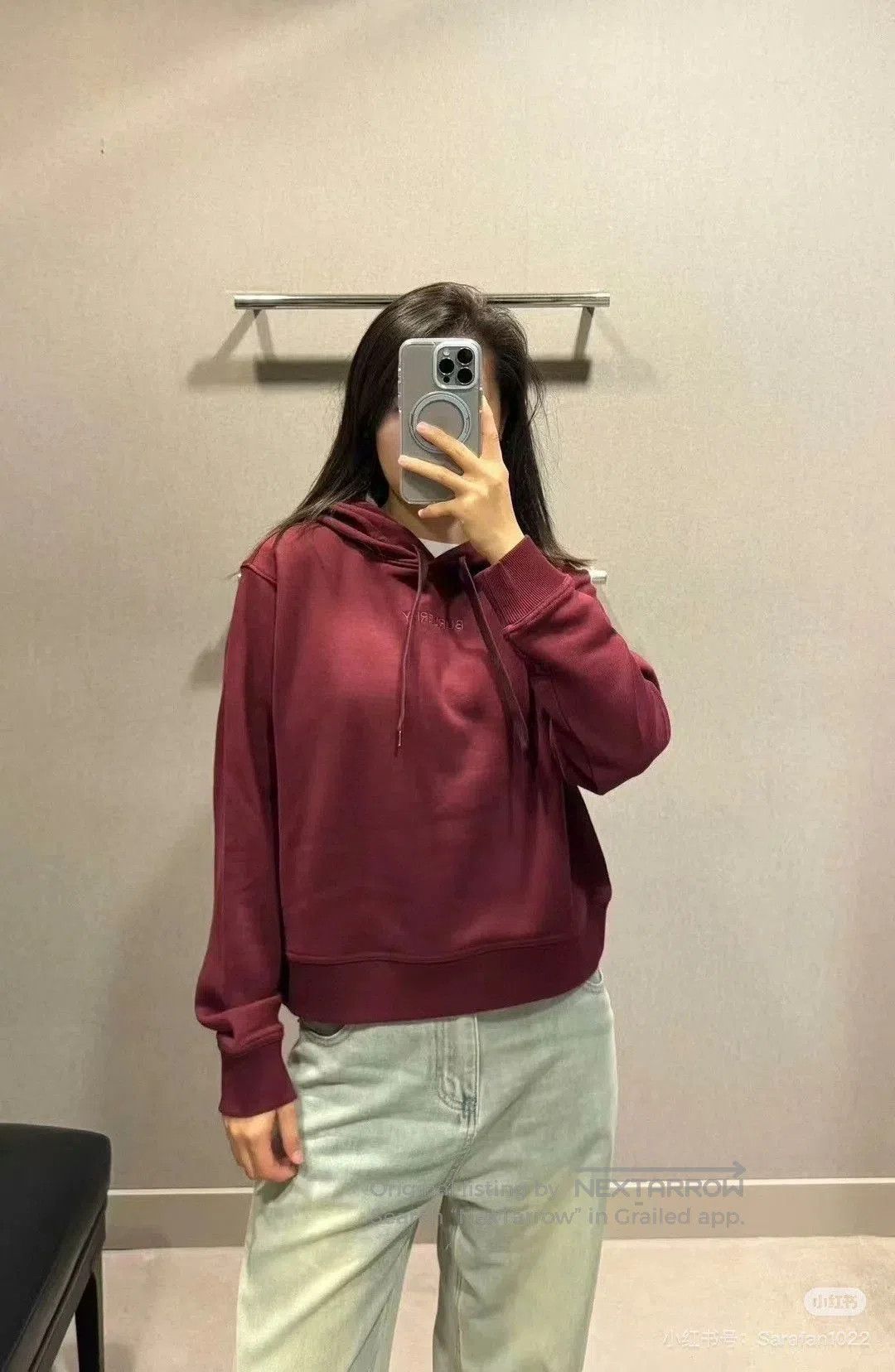 Burberry Burberry Women's Logo Check Hoodie. Size XL / US 12-14 / IT 48-50 - 4 Thumbnail