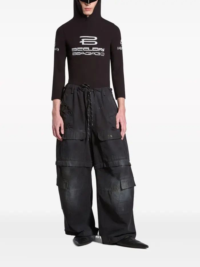 Balenciaga o1w1db10126 Al Generated Long Sleeve Hooded T-Shirt Fitted Size US XXS / EU 40 - 3 Thumbnail