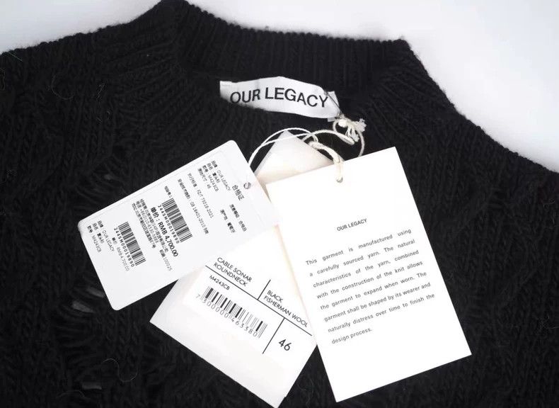 Our Legacy Our Legacy size32 Black lace-knitted sweater Size US S / EU 44-46 / 1 - 6 Thumbnail