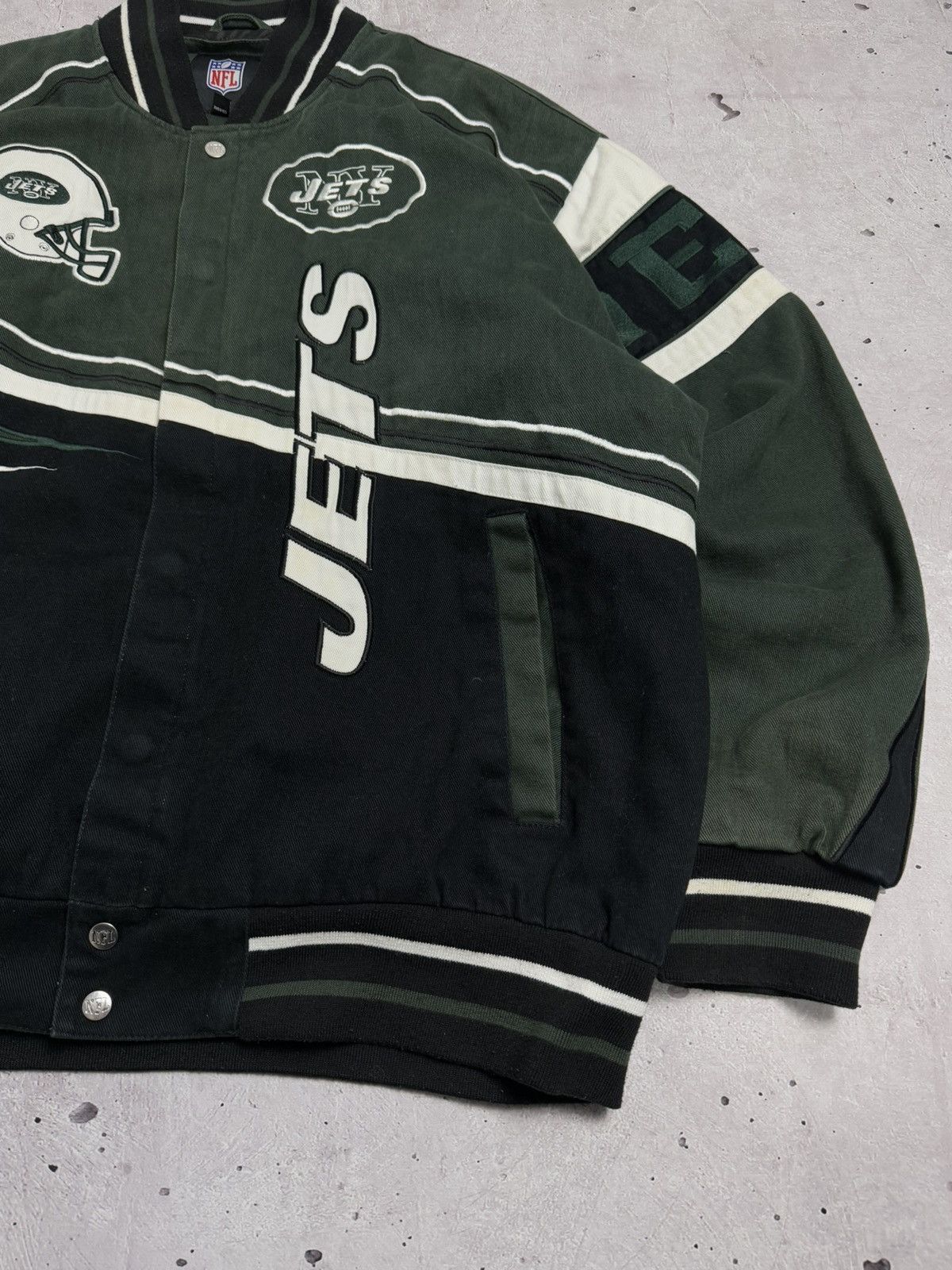 NFL Vintage New York Jets NFL Bomber Jacket 90s Size US XXL / EU 58 / 5 - 3 Thumbnail