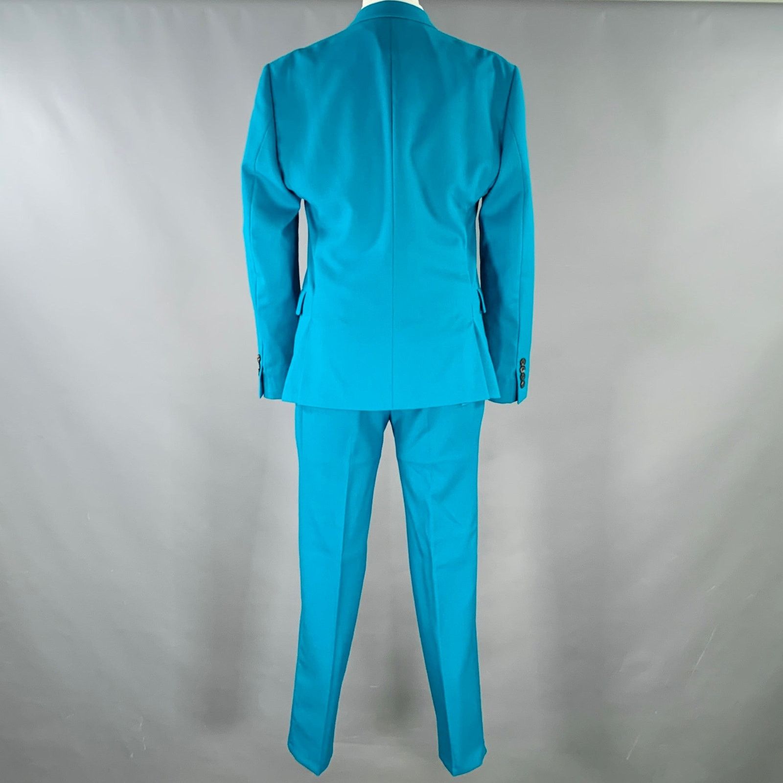Paul Smith PAUL SMITH Size 36 Kensington Teal Wool Twill Suit Size 36R - 3 Thumbnail