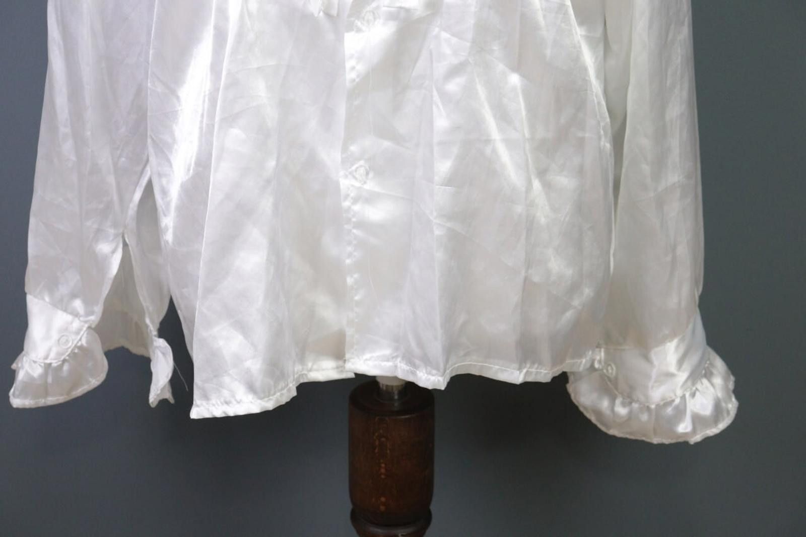 Wolford Woman's Wolford White Ruffle Silk Mix Tunic Top Shirt Size M Size M / US 6-8 / IT 42-44 - 2 Thumbnail