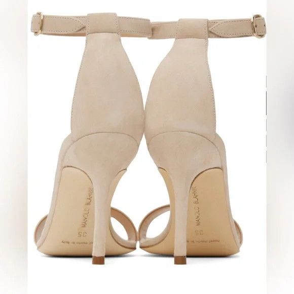 Manolo Blahnik BNIB Manolo Blahnik Beige Sandals Size US 9 / IT 39 - 5 Thumbnail