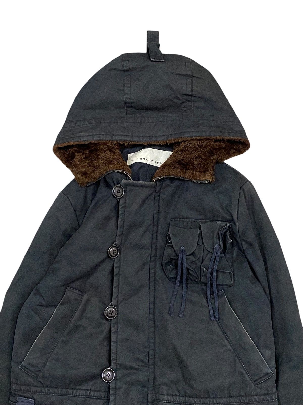 Issey Miyake Sunao Kuwahara Hooded Military Style Parka - Black Size US S / EU 44-46 / 1 - 4 Thumbnail