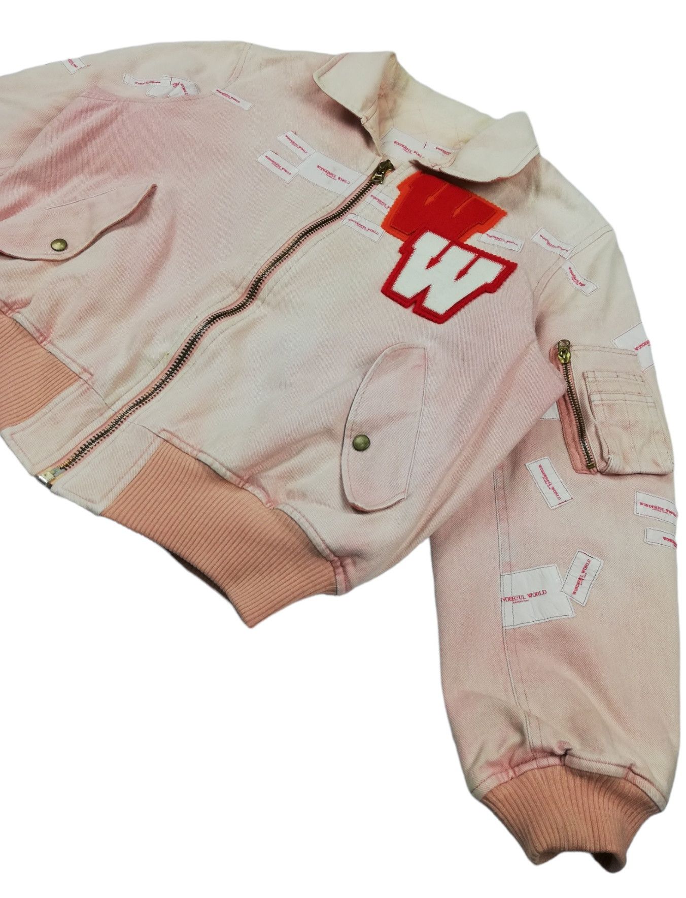 Japanese Brand × Kaneko Isao 🔥Wonderful World Kaneko Isao Denim Bomber Letterman Jacket Size US M / EU 48-50 / 2 - 4 Thumbnail