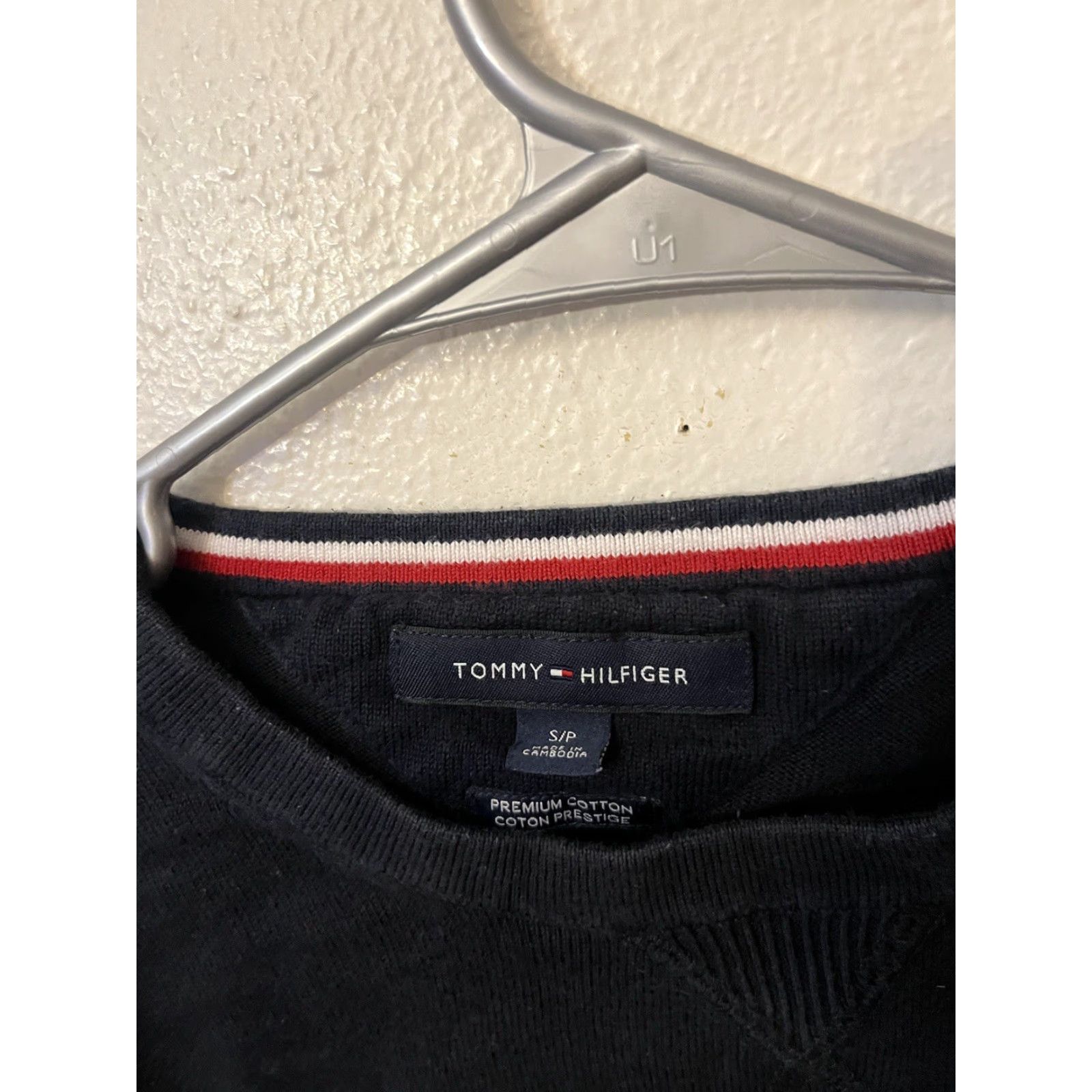 Tommy Hilfiger Tommy Hilfiger Sweater Mens Small BlackCrew Neck Premium Cotton Pullover Size US S / EU 44-46 / 1 - 2 Thumbnail