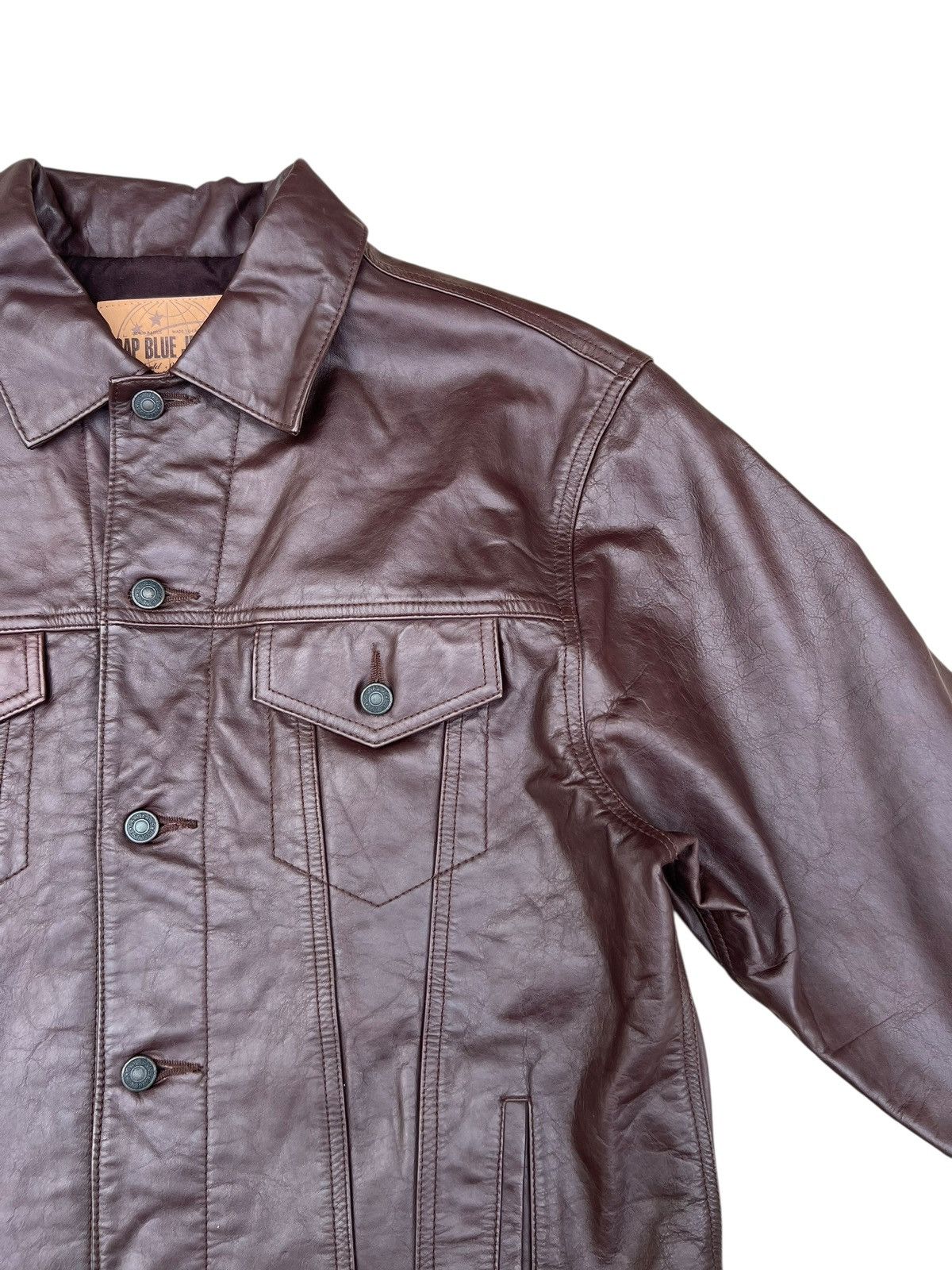 Vintage 90s GAP Type 3 Trucker Leather Jacket