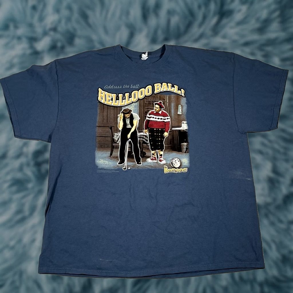 Gildan VTG 2005 THE HONEYMOONERS GOLFING T-SHIRT 2XL FUNNY BLUE Gildan Mens T-Shirt Size US XXL / EU 58 / 5 - 1 Thumbnail