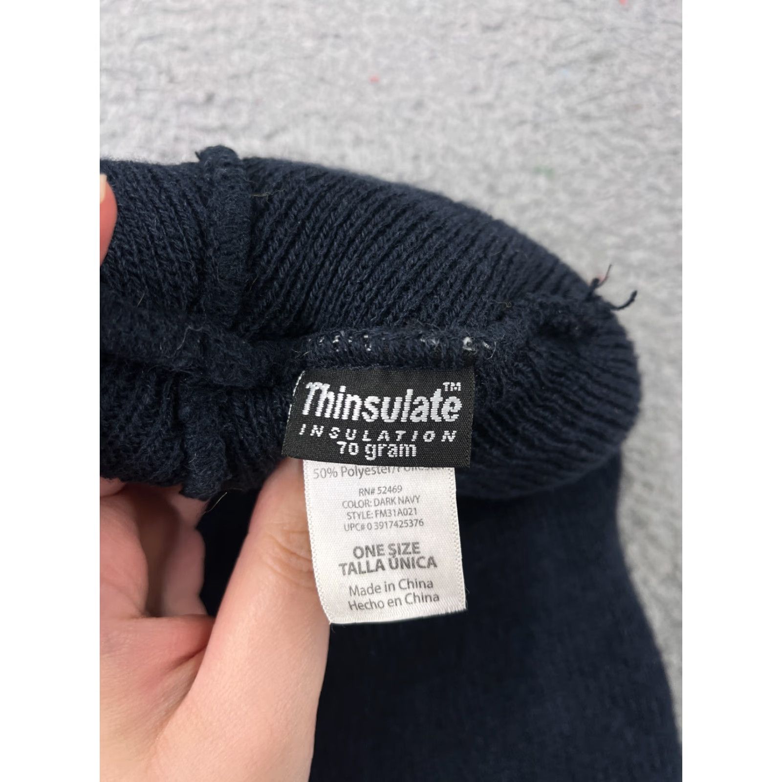 Vintage Thinsulate Beanie Toque Adult Navy Blue Knit Acrylic Polyester Insulation Ski Hat/Cap Men Beanie Insulated Lightweight Lined Hunting Outdoor USA 90s? Size ONE SIZE - 5 Thumbnail