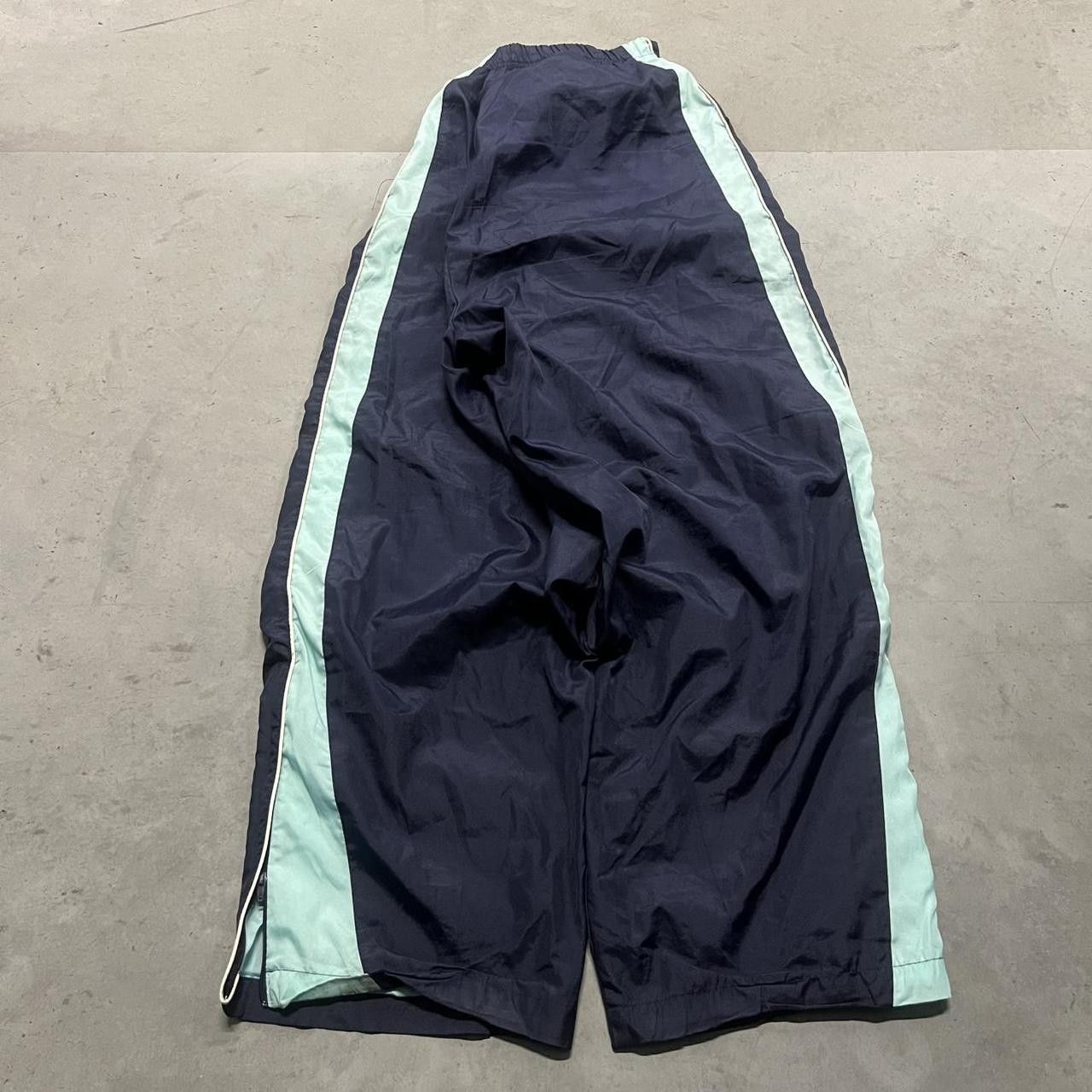 Japanese Brand × Vintage Vintage Y2K/2000s Navy Blue Striped Track Pants ! Size US 38 / EU 54 - 5 Thumbnail