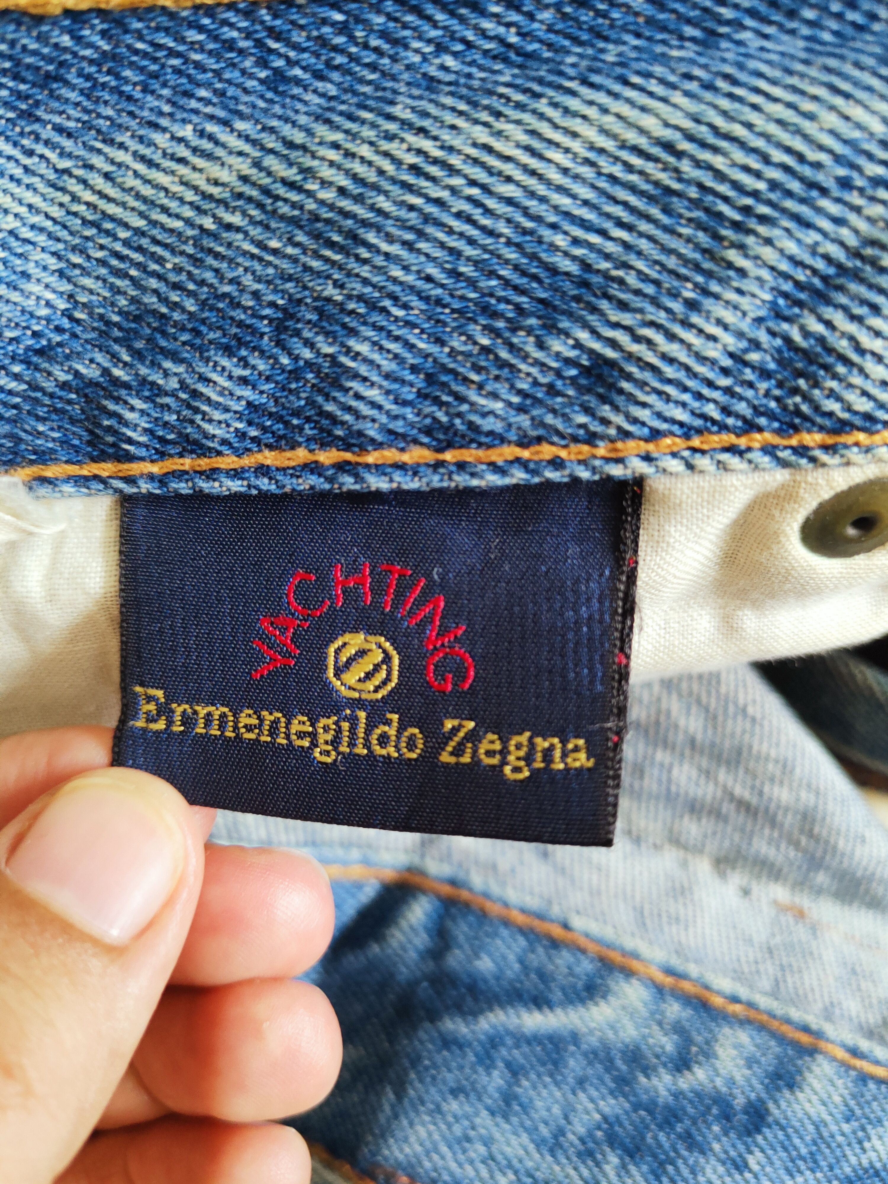 Ermenegildo Zegna D Ermenegildo Zegna Faded Distressed Ripped Jeans #S2740 Size US 33 - 17 Thumbnail