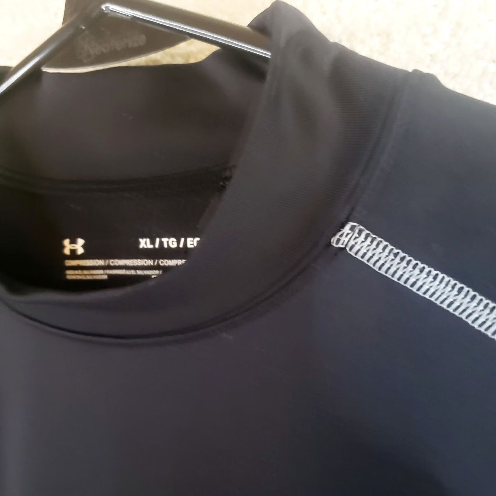 Under Armour Under Armour Men Activewear Shirt XL Black Compression ColdGear Logo Long Sleeve Size US XL / EU 56 / 4 - 7 Thumbnail