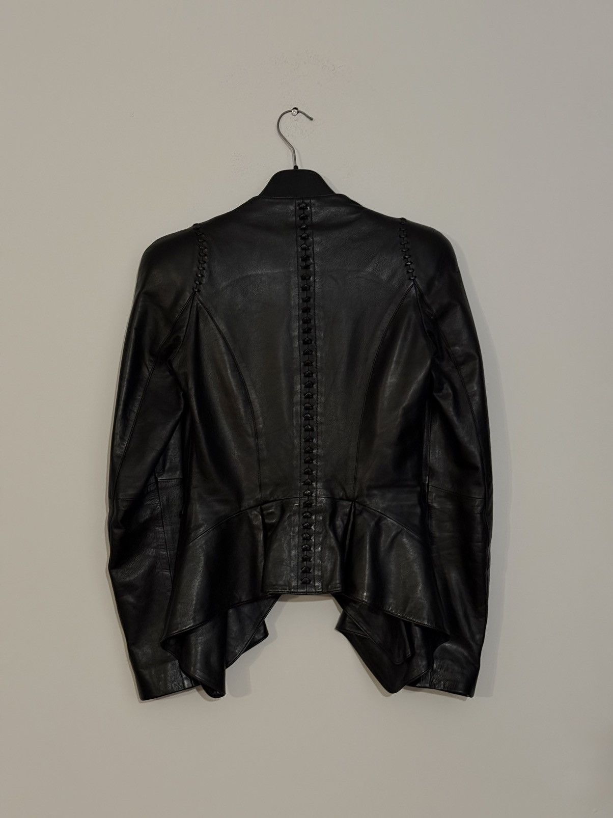 Alexander McQueen Alexander McQueen Leather Jacket Biker Black Fashion Size XS / US 0-2 / IT 36-38 - 10 Thumbnail