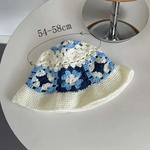 Japanese Brand Noriyo x Ryou Handmade Flower Crochet Bucket Hat Size ONE SIZE - 4 Thumbnail