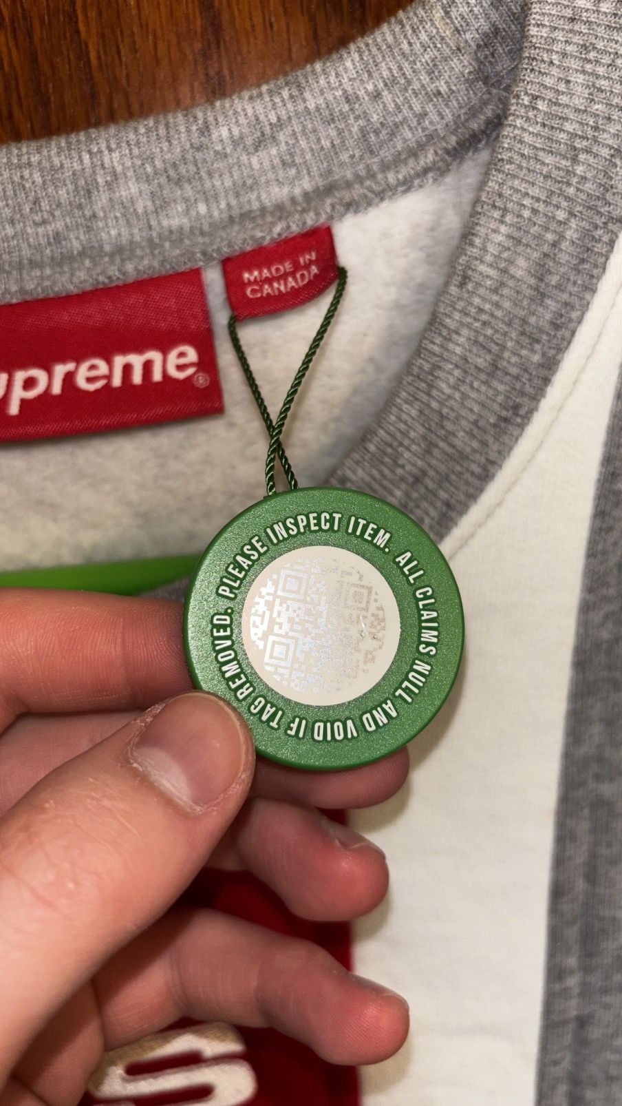 Supreme Supreme Vertical Logo Panel Crewneck Size US M / EU 48-50 / 2 - 7 Thumbnail