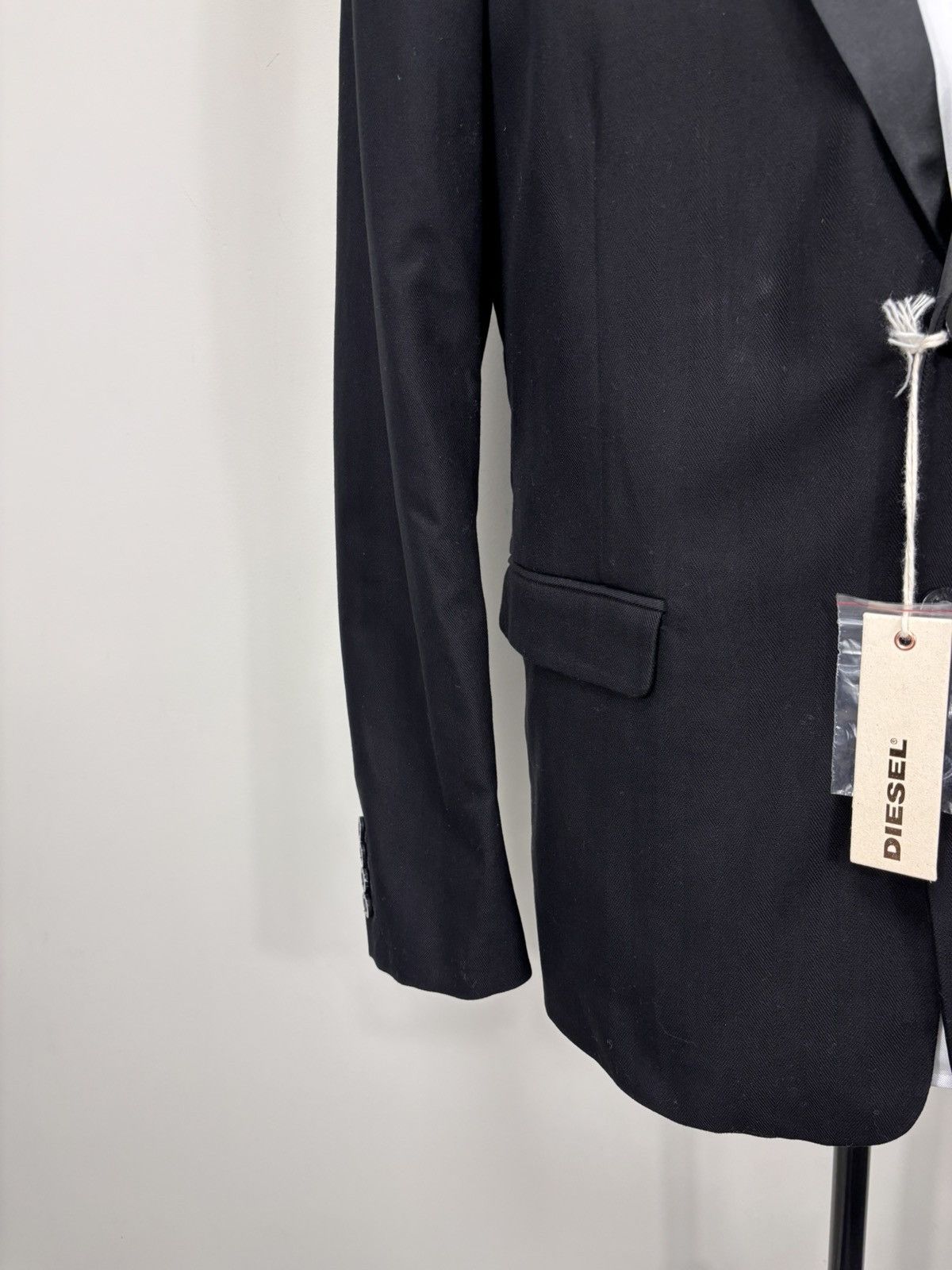 Diesel Diesel Carin-D NWT Men’s Cotton Black Dinner Jacket Tuxedo Size 40R - 4 Thumbnail