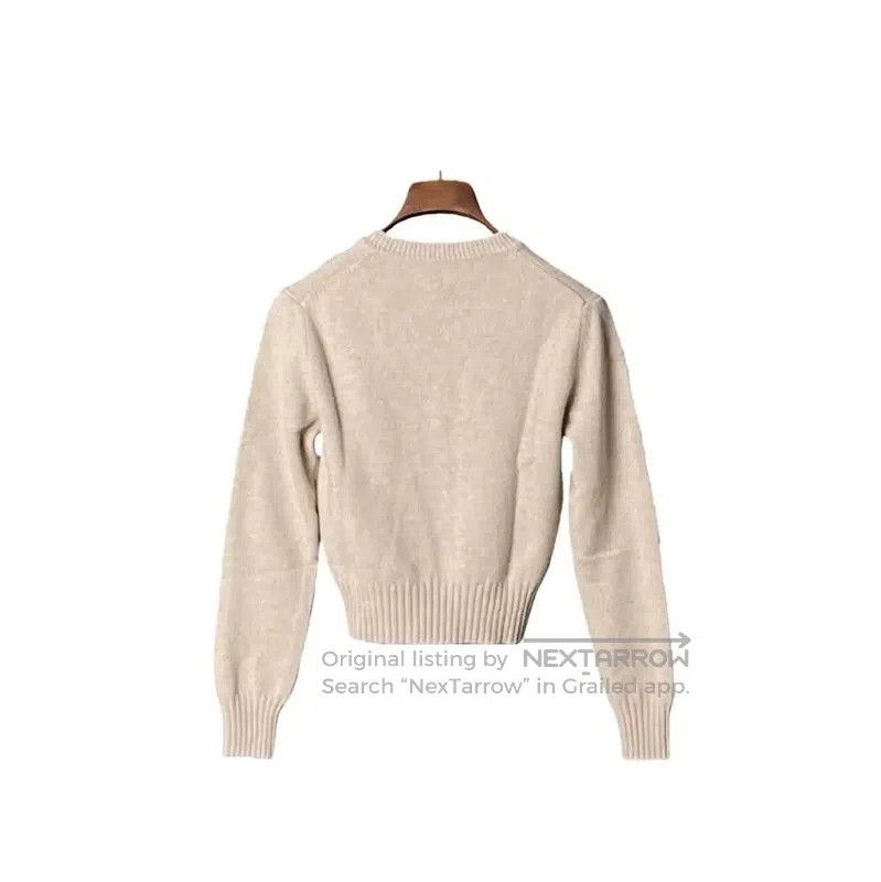 AMI AMI Brown Cashmere Cropped Sweater for Women . Size S / US 4 / IT 40 - 2 Thumbnail