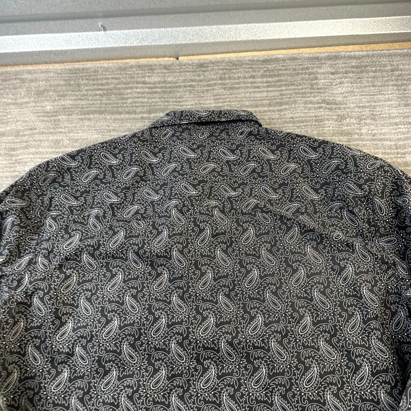 Wrangler VINTAGE Wrangler Shirt Mens XL Black Paisley All over Print Pearl Snap Western Size US XL / EU 56 / 4 - 6 Thumbnail