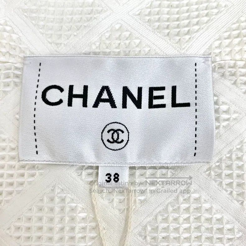 Chanel Chanel White diamond checkered stand-up collar zipper long Size XS / US 0-2 / IT 36-38 - 5 Thumbnail