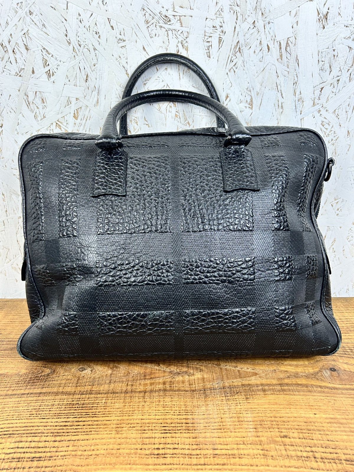 Burberry Burberry Nova Check Leather Notebook Handbag Bag Size ONE SIZE - 4 Thumbnail