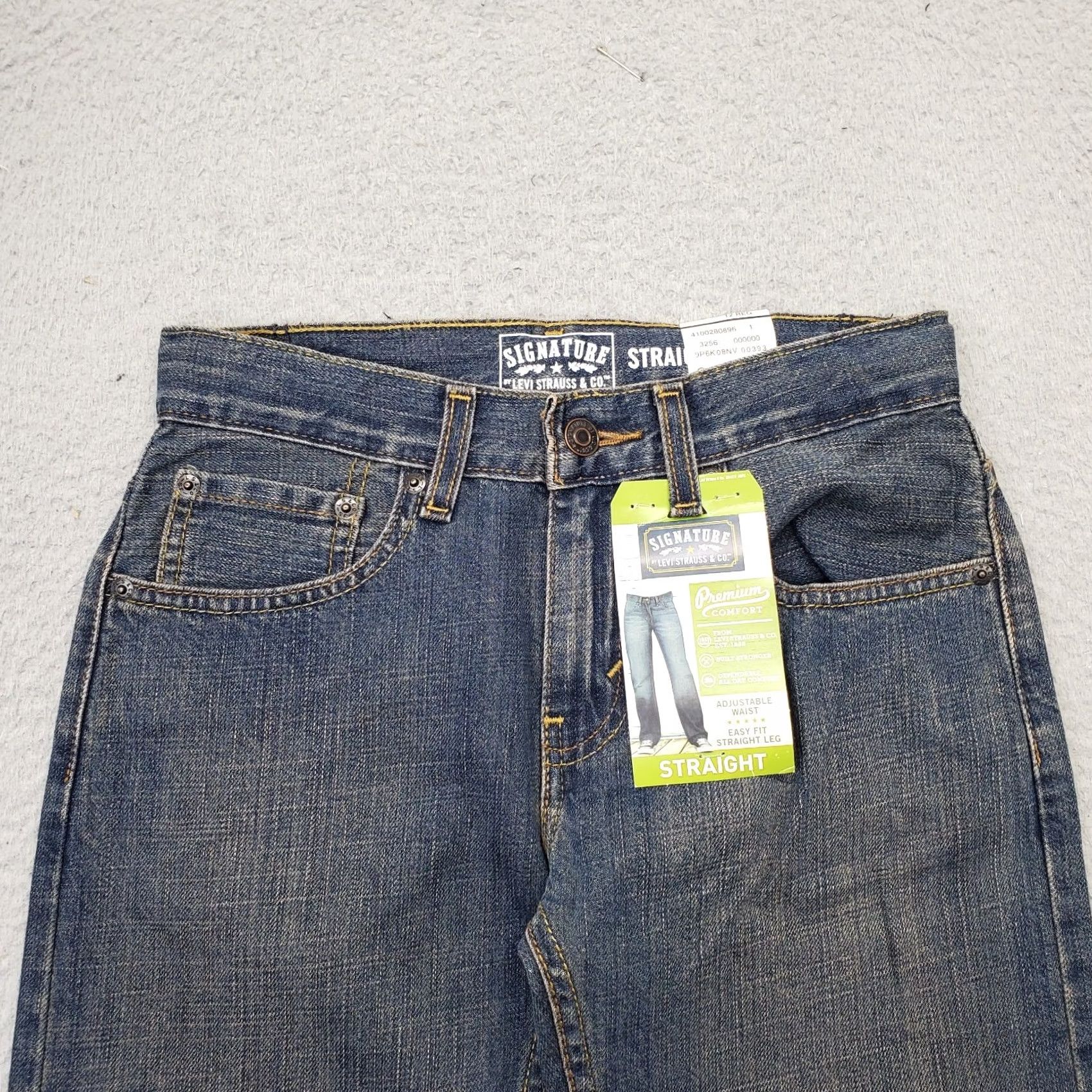 Levi's Levi's Womens 12 Blue Straight Jeans 27in Waist 26.25in Inseam Comfort Easy Fit Adjustable Waist Premium Size 34" / US 12 / IT 48 - 7 Thumbnail