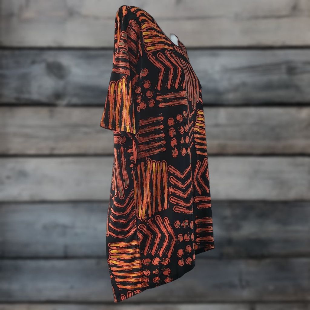 Vintage LuLaRoe Irma Top Sz 2XS Black Orange Short Sleeve Womens T-Shirt Tunic 95% polyester 5% spandex Regular Knit Pullover Casual Vintage: No Size XXS / US 00 / IT 34 - 1 Thumbnail