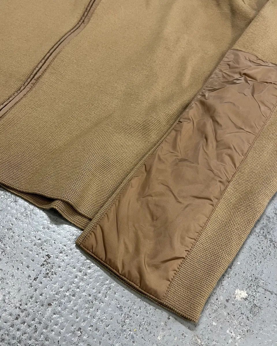 Prada SS1999 Prada Beige Wool Elbow Patch Zip-Up Sweater Size US L / EU 52-54 / 3 - 6 Thumbnail