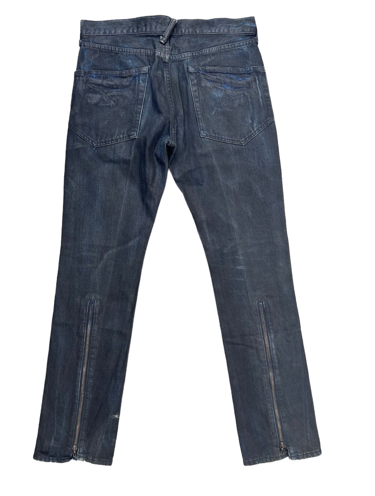 SEMBL Vintage SEMBL Japan Blue Denim Waxed Black Flare Jeans Size US 30 / EU 46 - 6 Thumbnail