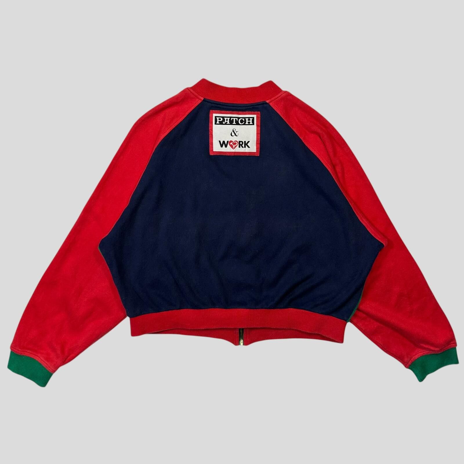 Moschino Moschino Jeans 80’s Patch & Work Cotton Cropped Bomber - S/M Size S / US 4 / IT 40 - 2 Thumbnail