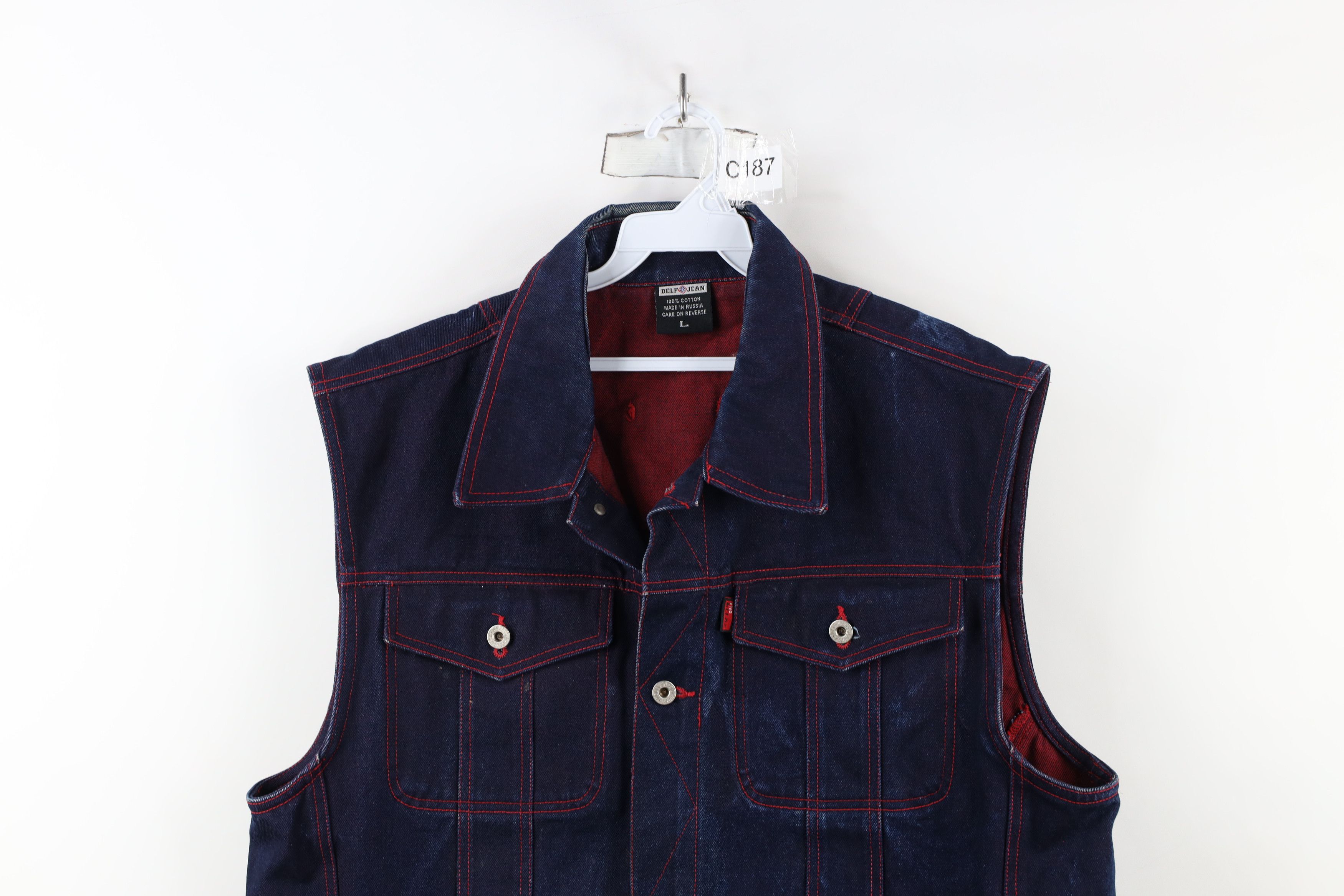 Vintage Vintage 90s Y2K Streetwear Denim Jean Trucker Vest Jacket Size US L / EU 52-54 / 3 - 2 Thumbnail