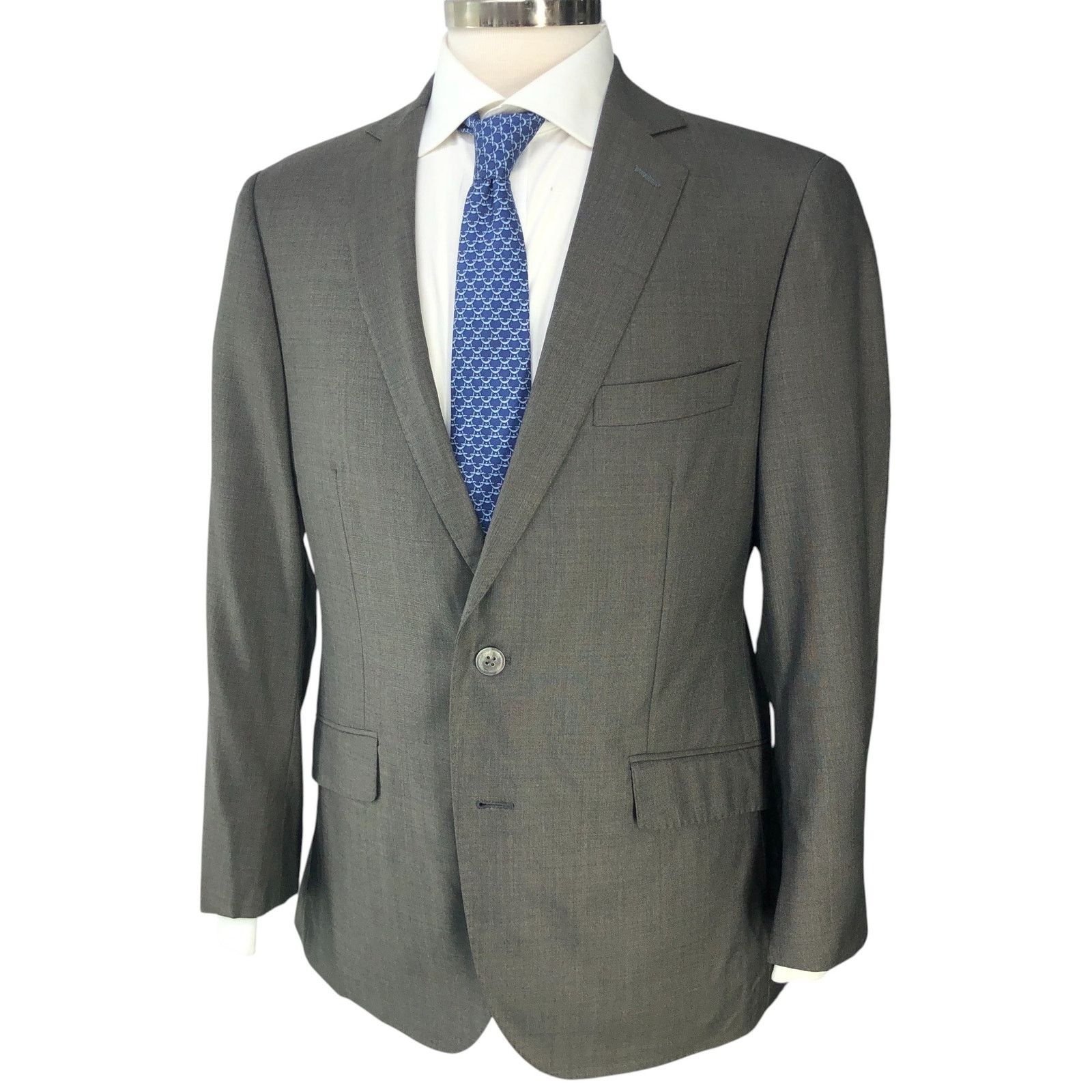 J.Hilburn J Hilburn 40S Sport Coat Blazer Revenge Super 150s Gray $976 Size 40S - 1 Thumbnail