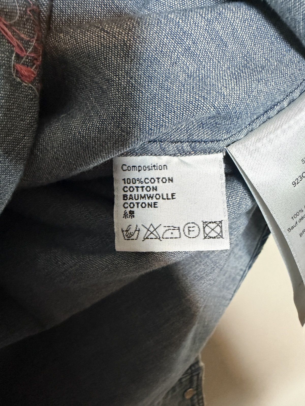Dior Dior Stitch-Work Embroidery Denim Button Up- Hedi Slimane Size US S / EU 44-46 / 1 - 10 Thumbnail
