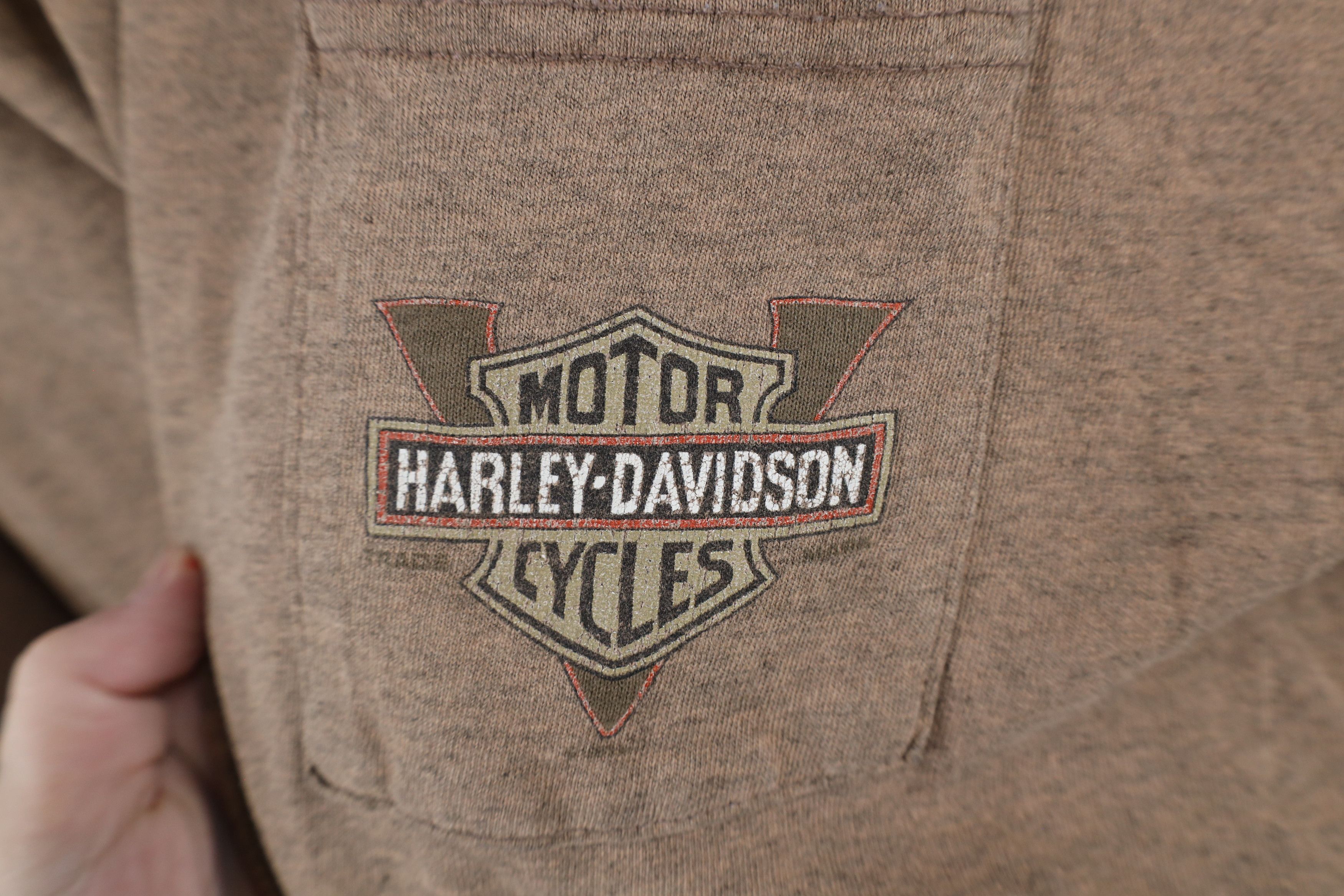 Harley Davidson × Vintage Vintage 90s Harley Davidson Spell Long Sleeve T-Shirt USA Size US XXL / EU 58 / 5 - 4 Thumbnail
