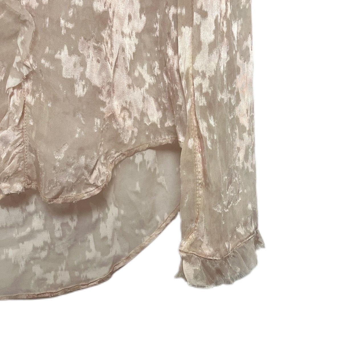 Balenciaga Balenciaga Pink Lace Printed Shirt K26WX Size XS / US 0-2 / IT 36-38 - 4 Thumbnail