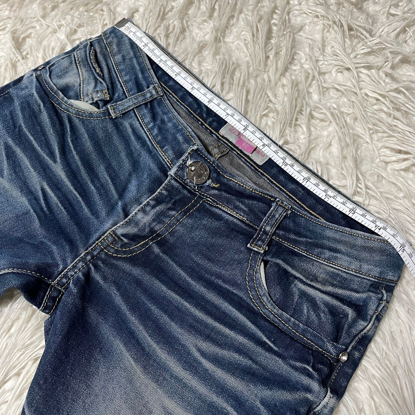 Hysteric Glamour × Japanese Brand × Vintage Vintage Japanese Brand Faded Wash Low-rise Denim Jeans Blue Size 30" / US 8 / IT 44 - 7 Thumbnail