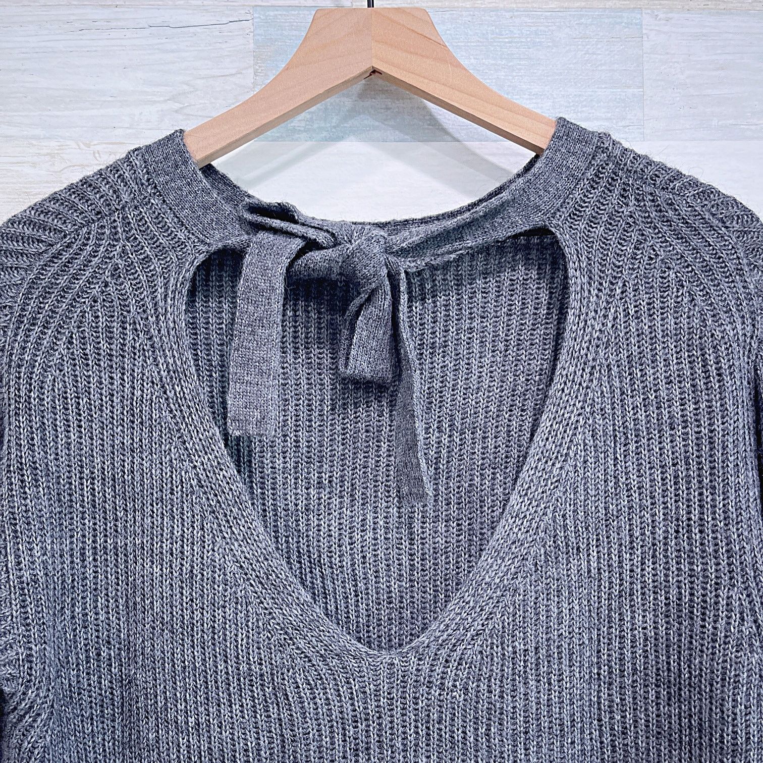 J.Crew J CREW Open Flannel Ribbed Sweater Dress Gray Wool Alpaca S Size S / US 4 / IT 40 - 4 Thumbnail