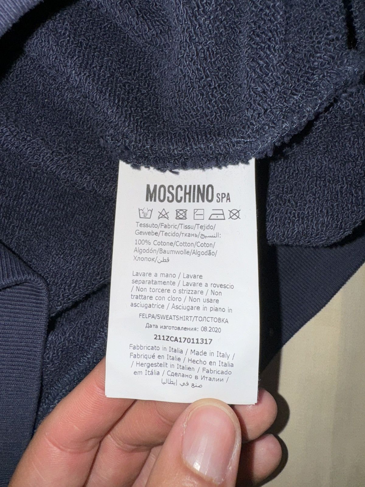 Moschino × Palace Palace x Moschino Hood Size Medium- Navy Size US M / EU 48-50 / 2 - 7 Thumbnail