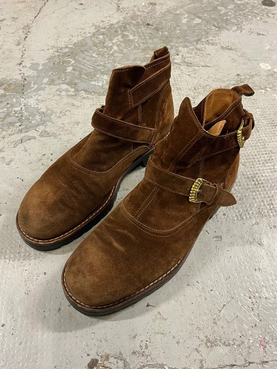 Vintage 2000s Versace Brown Suede Leather Boots Size US 8 / EU 41 - 4 Thumbnail